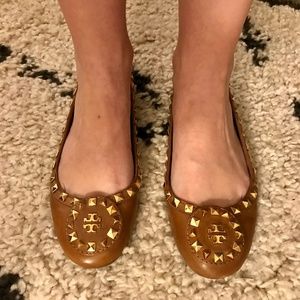 Tory Burch Gold Studded Ballet Flat